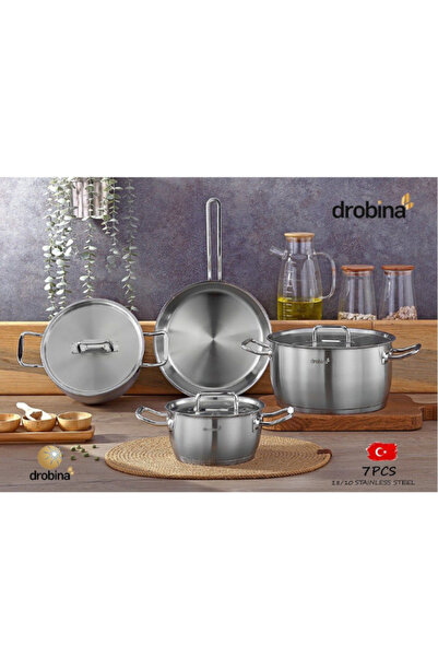 drobina Drobinna Stainless Steel Turkish 18/10 Stainless Steel Nonstick Cookw...