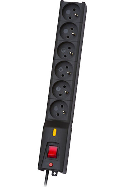 Lestar LX 610 G-A Prelungitor cu protecție la supratensiune, 6 prize, cu într...