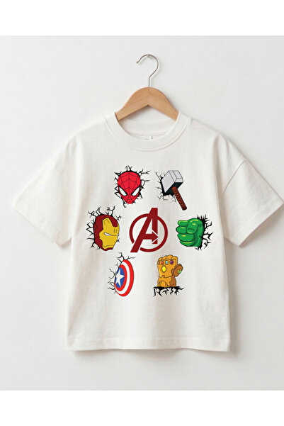 babytex Oversize Kids' T-Shirt – 100% Cotton Unisex White T-Shirt