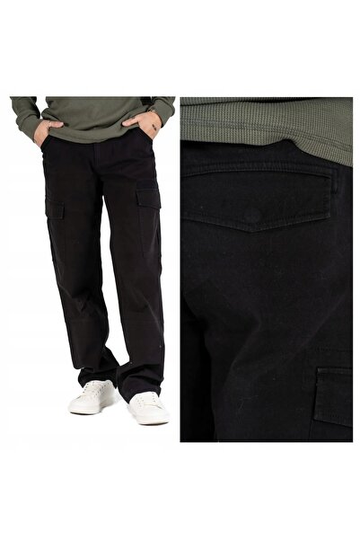 MARCUS Pantaloni Barbati, Gerry Cargo, Marime W38-L32, Negru, Regular Fit, Bu...