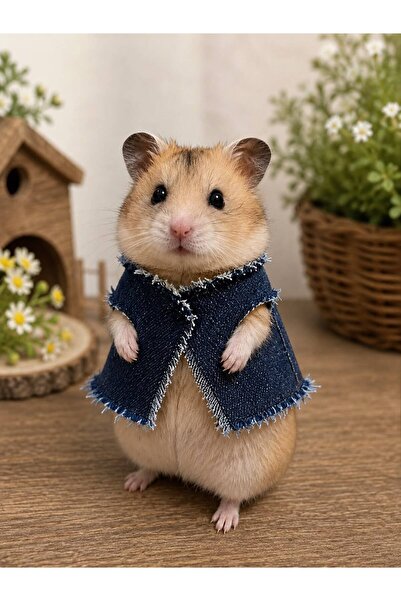 Berliva Home Hamster Püsküllü Kot Yelek Ceket