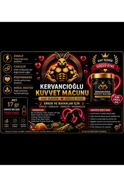 kervancıoğlu Atom Ginseng Bitkisel Takviye Macun (17gr * 3 Şişe)