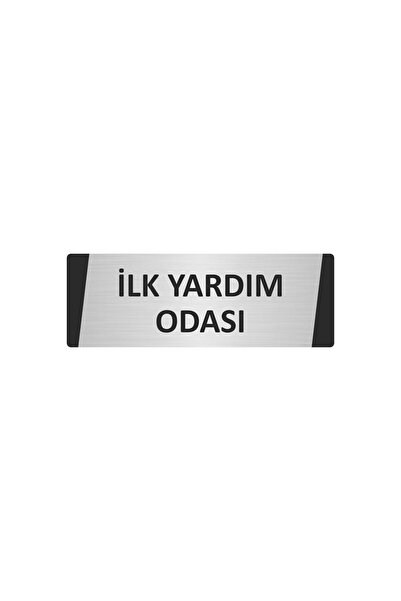 Özarslan Dizayn لافتة تحذير معدنية لغرفة الإسعافات الأولية مقاس 7×20 سم لون فضي