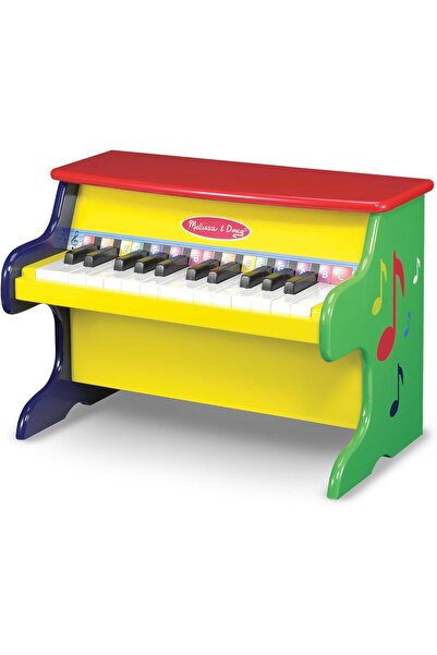 Melissa & Doug Learn-to-Play Piano – 25-Key Wooden Toy Piano with Color-Coded...