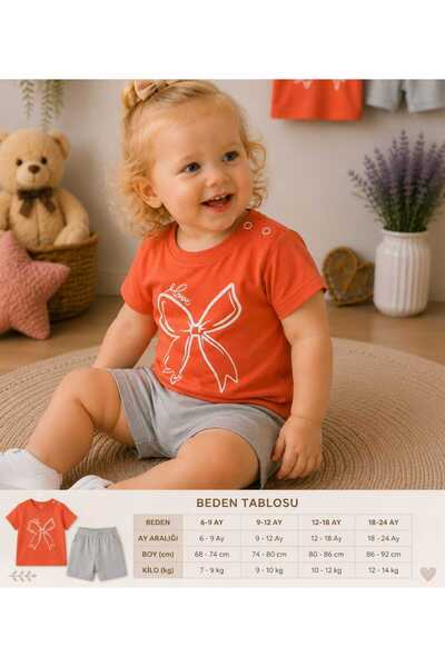 krm kerem bebe 100% Cotton Ribbon & Floral Printed Shorts Summer Double Baby ...