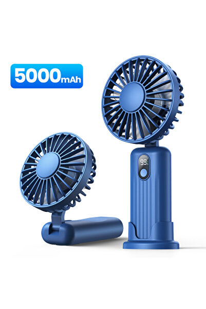 Choice1 Blue 5000mAh TOPK 5000mah Mini Portable Fan, USB Desk Electric Fan, S...