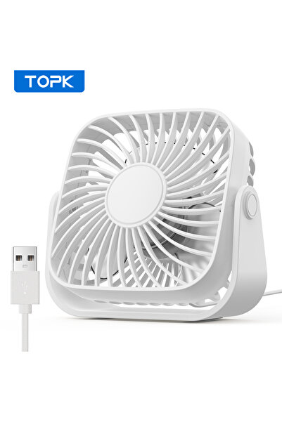 Choice3 مروحة TOPK صغيرة محمولة بمنفذ USB مقاس 4 بوصات للتخييم، مروحة شخصية ه...