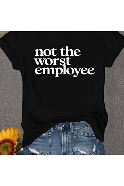 212Wear Not The Worst Employee Regular Short Sleeve Fun Cartoon Pattern Print...