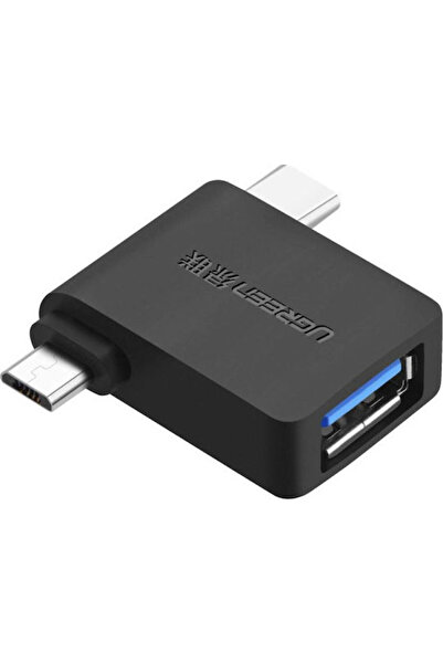 Ugreen Convertor USB-C / micro USB tată la USB-A mamă 1 buc. 30453