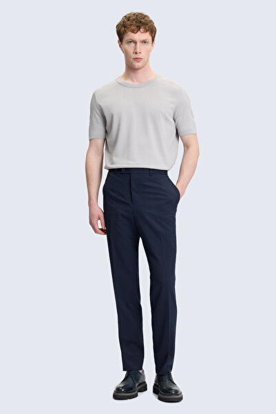 Hatemoğlu Lacivert Slim Fit Yandan Cepli Kumaş Pantolon