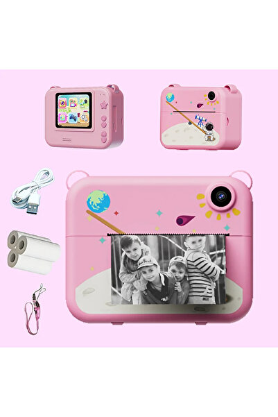 Choice4 Pink Kids Camera Digital Children Camera 1080P HD Mini Thermal Printe...