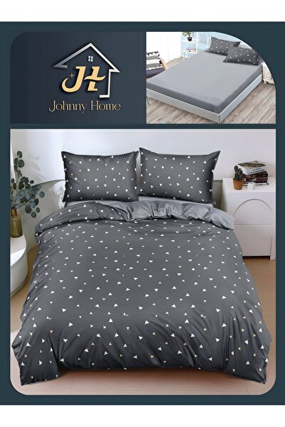 OEM Satin Cotton Duvet Cover Set 2 Persons 4 Pieces with Stretchy 180x200 cm,...