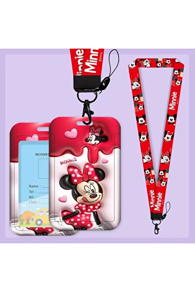 Choice3 D10 Disney Women's Lanyard Card Holders Cartoon 3D Expansion Card Cas...