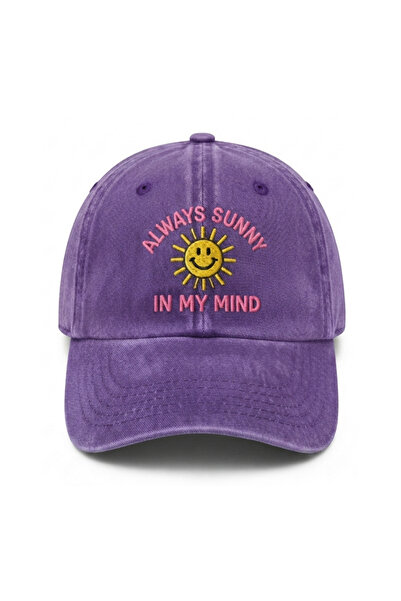 Tresore قبعة بيسبول مطرزة قابلة للغسل بتصميم "Always Sunny In My Mind" / قبعة...