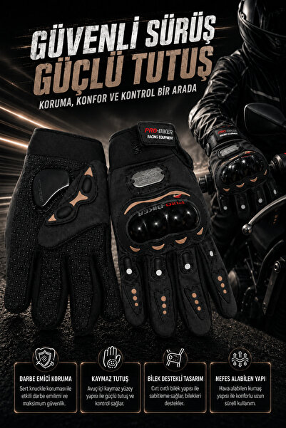 indirimsevinci Bone Protection Motorcycle Gloves Anti-Slip Grip Wrist Support...