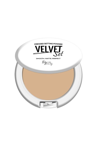 Dannes Beauty Set de catifea Pudră compactă strălucire caramel