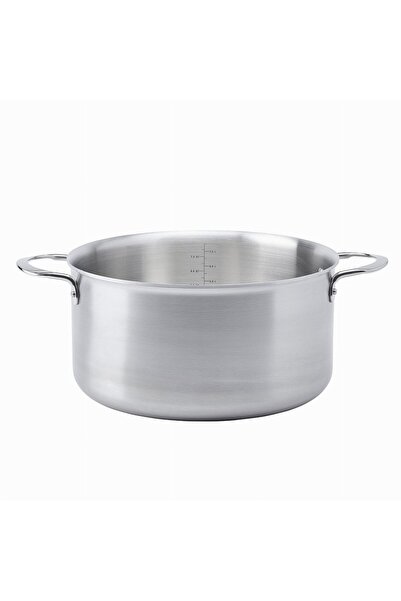De Buyer Oala ALCHIMY, 28 cm, din otel inoxidabil, cu masura, finisaj satinat