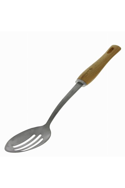 De Buyer Lingura de bucatarie, de Buyer, Lemn/Inox, 33.5 cm, Gri/Bej