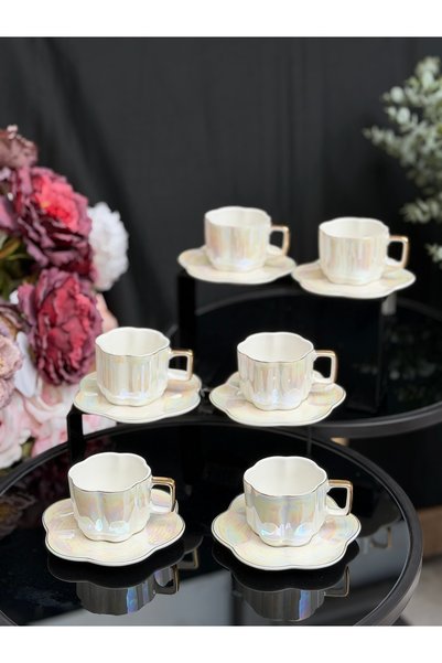 Ulus Home Acar Tilda 6-Person Porcelain Coffee Cup Set