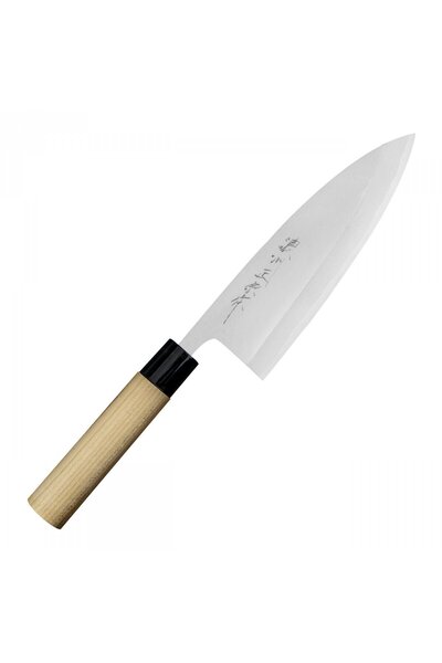 Satake Cutlery Cutit Deba Satake Cutlery, 18 cm, otel carbon, maner din lemn ...