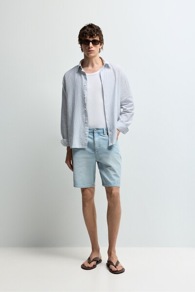 LEFTIES Regular kesim denim bermuda