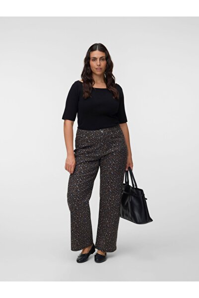 Veromoda Curve Weit geschnitten VMCTESSA Hohe Taille Weiter Beinschnitt Jeans
