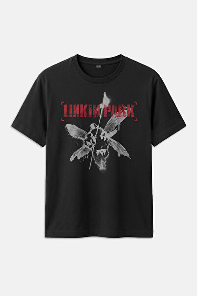Kendim Seçtim Tricou negru cu croială normală, cu imprimeu muzical Linkin Par...