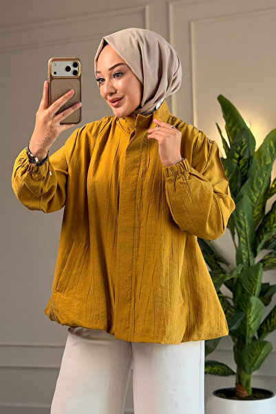 Suede Style 6515 - Stylish, Comfortable, Casual, Short Balloon Sleeve, Thin V...