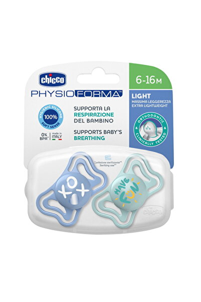 Chicco Suzetă PhysioForma Light, 2 bucăți, albastru, 6-16 luni
