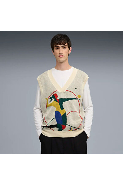 Puma Knit Vest Krem Erkek Yelek