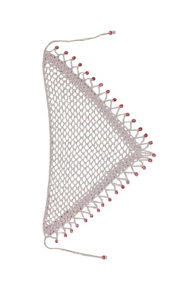 EG BAGS Hand Knitted Bandana Summer Perforated Hair Bandana Beach Compatible Powder Pink