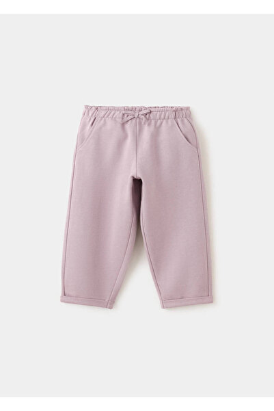 MANGO Baby İpli pamuklu jogger pantolon