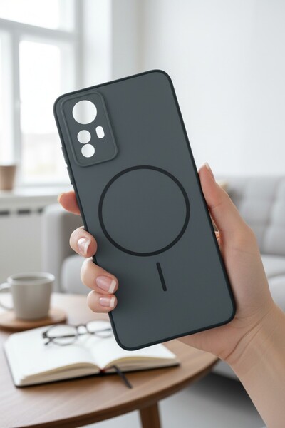 batuteknoloji Redmi Note 12S İç Yüzeyi Kadife MagSafe Görünümlü Soft BTU Sili...