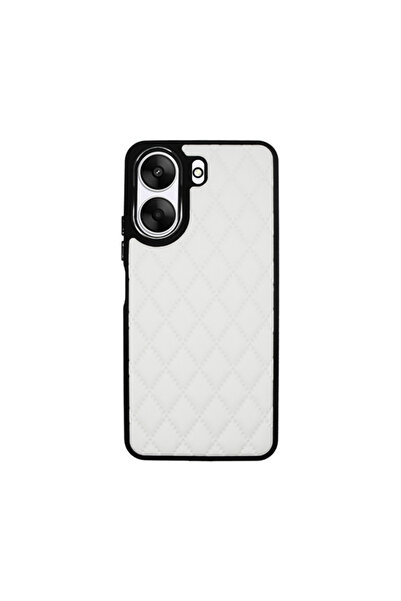 Vivid Diamond Shape PU Leather Case Redmi 13C White