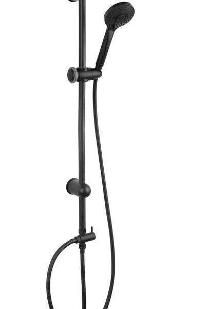 FERRO Rondo Black Κολόνα Σταθερού Ντους Μαύρη ABS plastic, Ανοξείδωτο Aτσάλι,...