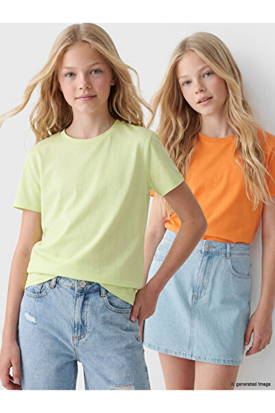 LC Waikiki Esvab • Modern & Distinctive Zero Roba Collar Girls' 2-Piece T-Shirt