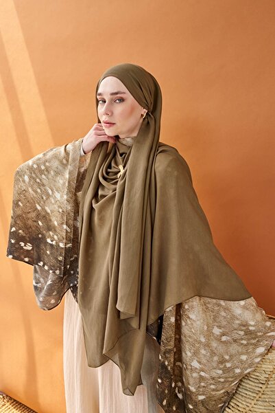 Silk Home Riva Shawl Tencel Green Brown