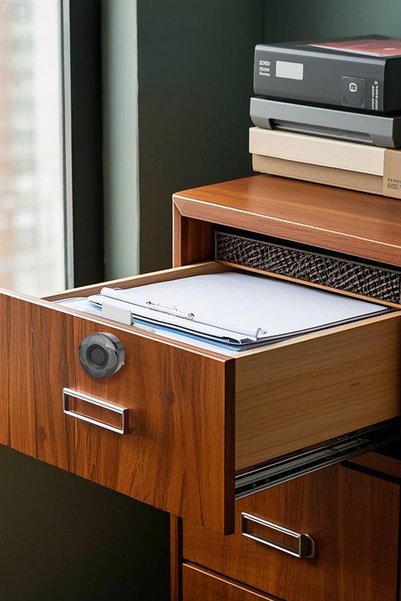 Konk Tools Zd027 Digital Fingerprint Cabinet and Drawer Lock 22mm - Home and Office Type Smart Password-Free Lock Compartment