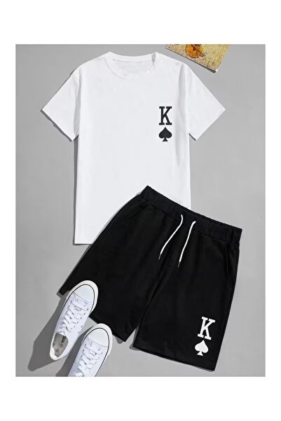 cto your style Men's King Cup Printed Shorts Set 100% Cotton Short Sleeve 2-P...