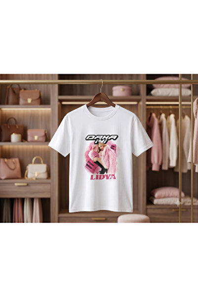 SEKATOPTAN Lidya Manifest Printed Girls' Summer Oversize T-Shirt