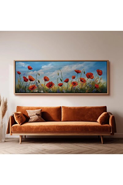 dekorodam Ahşap Çerçeveli Panoramik Oturma Odası Salon Tablosu