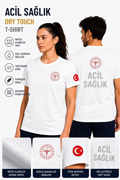 UMAY ÜNİFORMA 112 Acil Sağlık Tişörtü ATT Paramedik Dry Touch Penye Tişört Re...