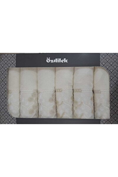 Özdilek Set de 6 prosoape Beyza Güpürlü 50*90 cm Prosoape pentru mâini și faț...