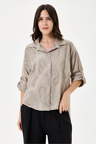 della moor Women's Mink Italian Shawl Pattern Scalloped Folding Long Sleeve O...