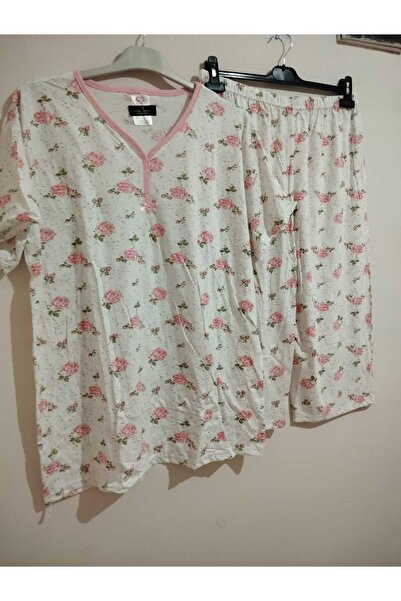 anne moda ankara Summer, Thin, Cotton, Short sleeve, Capri, LARGE SIZE, Pajam...
