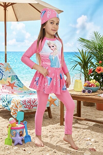 DeKuBaby Cute Character Patterned, Skirt Detailed, Long Leggings, Boneli Girl...