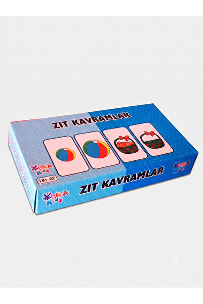 Yuka Kids Eğitici Zıt Kavramlar Kart Oyunu - Okul Öncesi Kavram Geliştirme Se...
