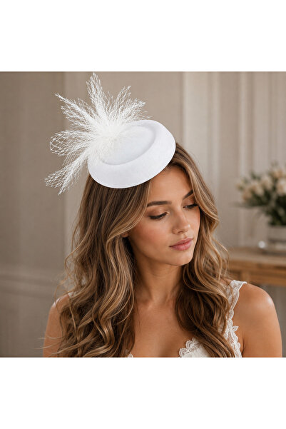bba new trend Vualet Nikah Şapkası Gelin Şapkası Fascinator Kokteyl Parti Düğ...
