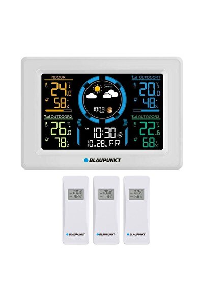 Blaupunkt 13-WS40WH Ασύρματος Μετεωρολογικός Σταθμός Αναλογικός Επιτραπέζιος ...