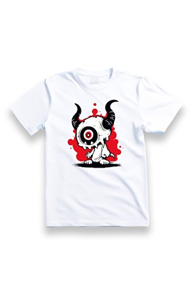 OEM Tricou personalizat cu monstru, 100% bumbac, alb, L